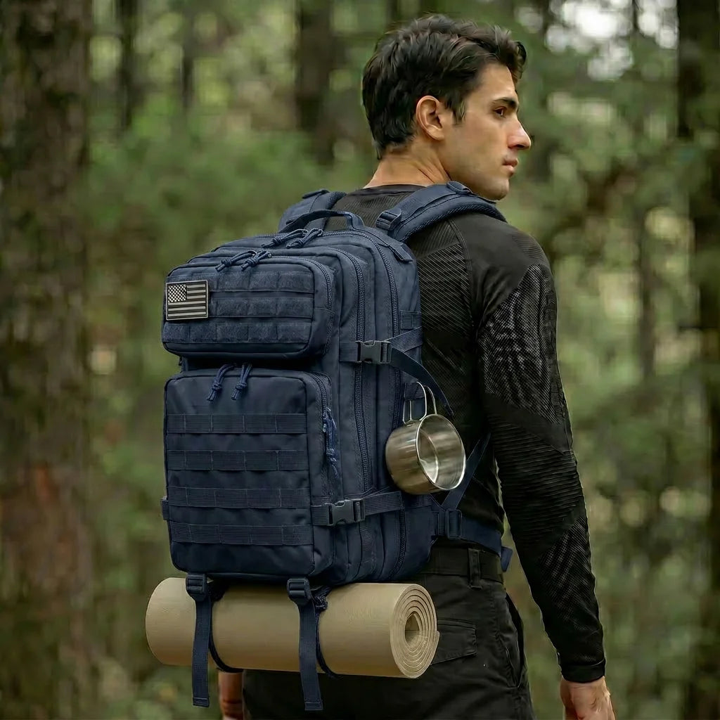 45L Tactical Travel Backpack with Multi-Pocket Storage