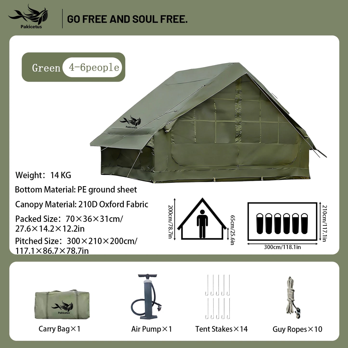 4-8 Person Inflatable Tent
