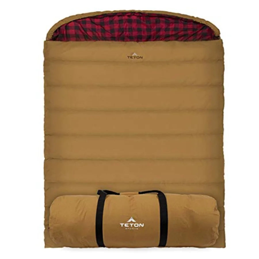 TETON Mammoth Queen-Size Double Sleeping Bag – Oversized Camping Comfort