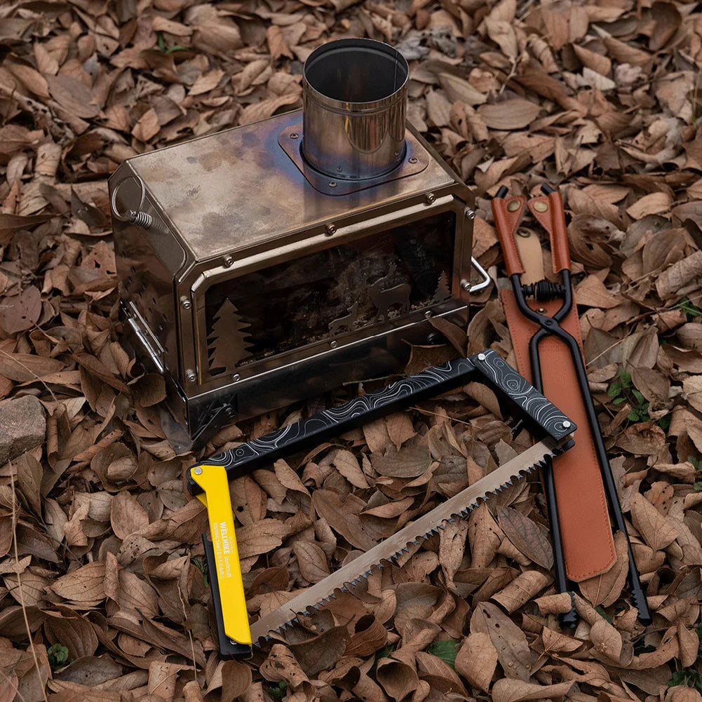 Portable Folding Camping Saw with Aluminum Alloy Frame & Storage Bag