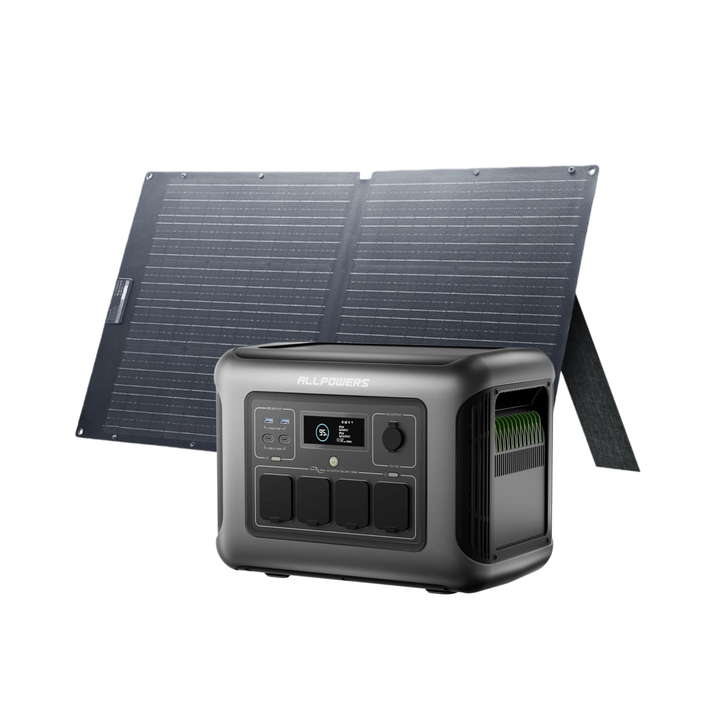 ALLPOWERS R1500 LITE Portable Power Station with Solar Panel 100W 200W 1056Wh LiFePO4 Battery Solar Generator for Outdoor RV