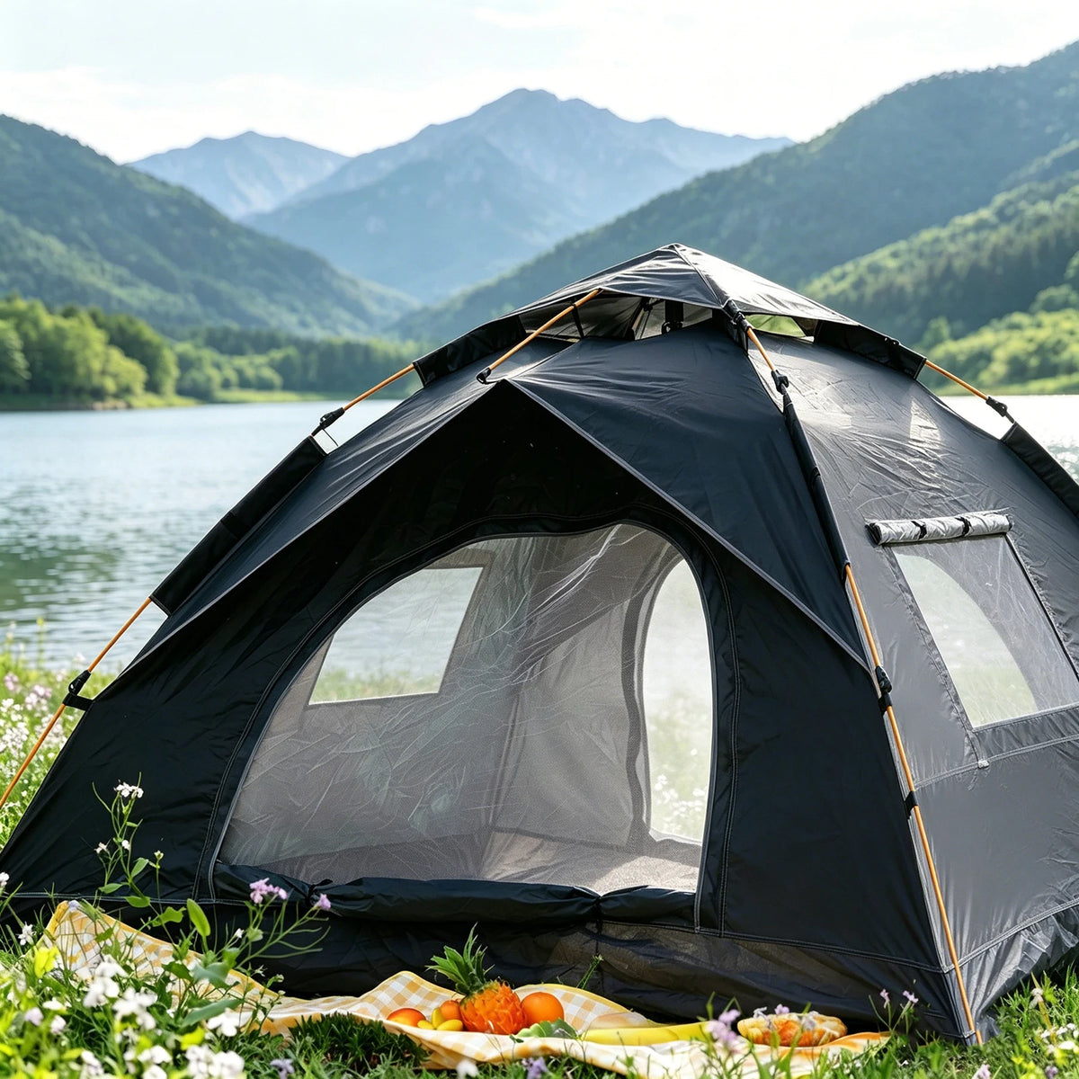 PAKICETUS 1–3 Person 60-Second Instant Dome Tent with Dual Doors