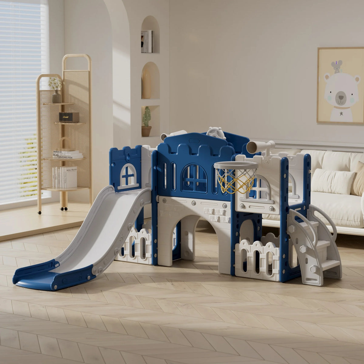 8-in-1 Indoor & Outdoor Toddler Playground