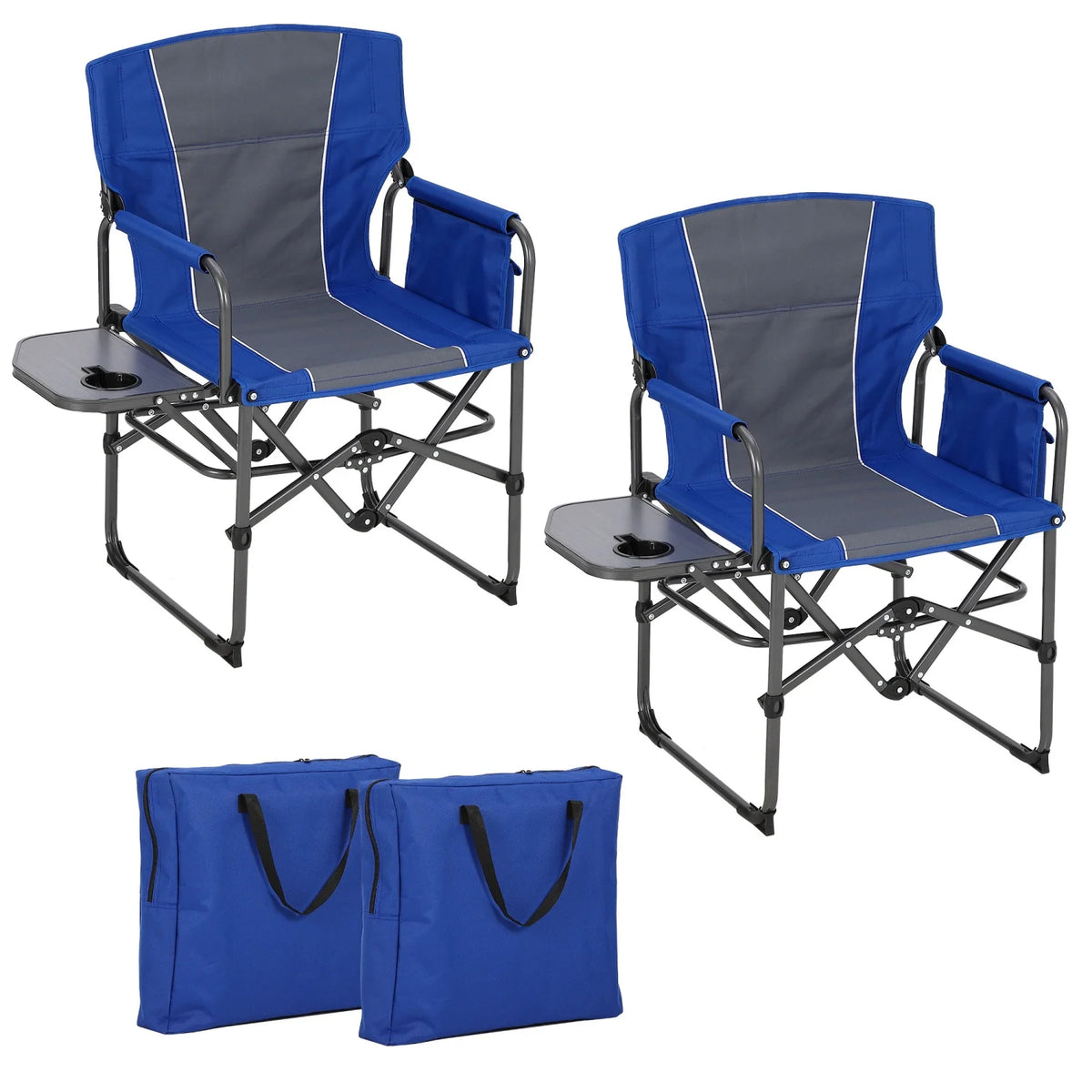Oversized Heavy-Duty Director’s Camping Chair – 400 lb Capacity with Side Table