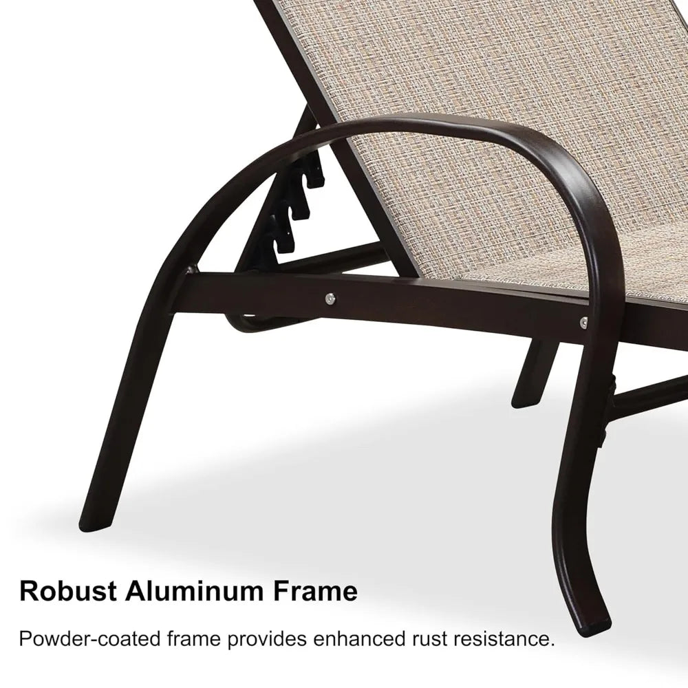 Outdoor Chaise Lounge Chair Set
