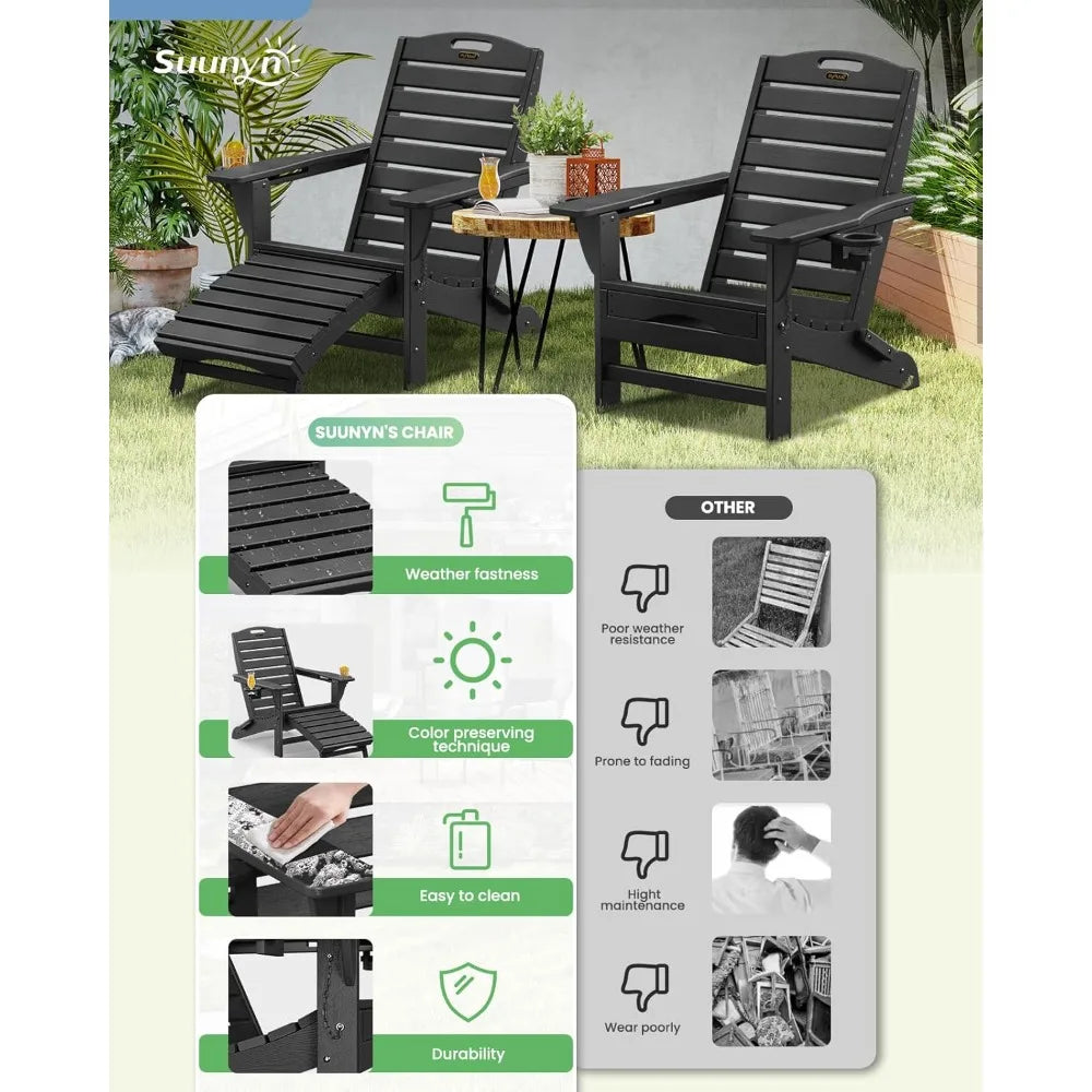 Folding Adirondack Chairs Set of 2