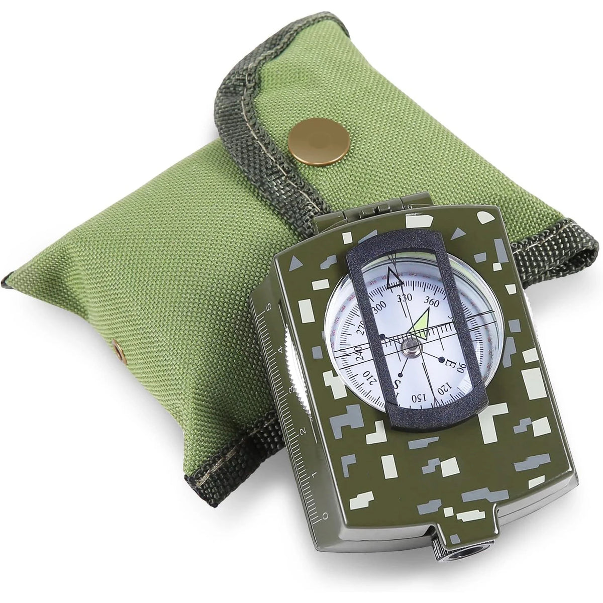 Professional Metal Sighting Compass with Luminescent Navigation Display