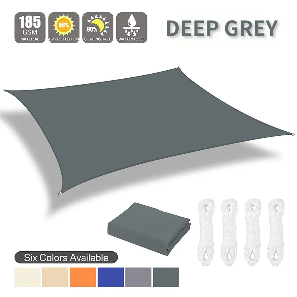 Waterproof Sun Shelter Sunshade Protection Shade Sail Awning
