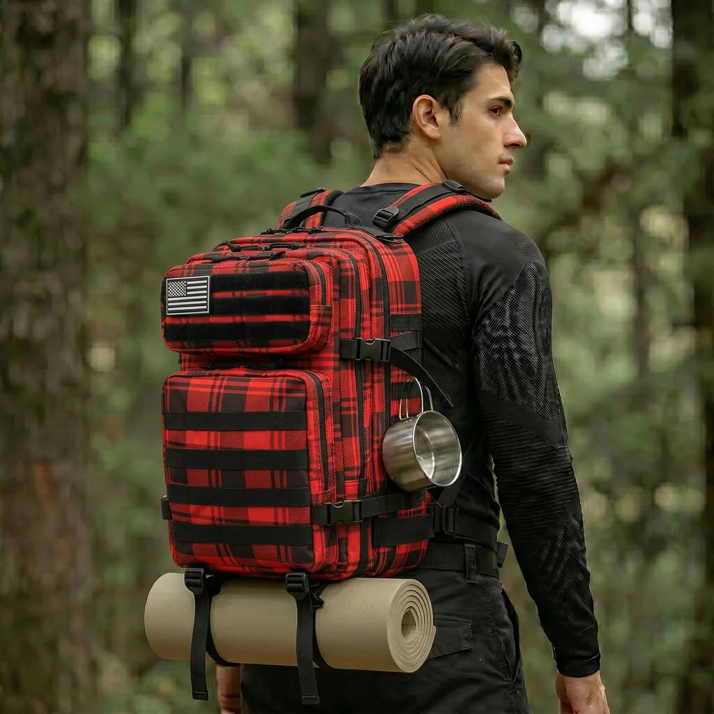 45L Tactical Travel Backpack with Multi-Pocket Storage