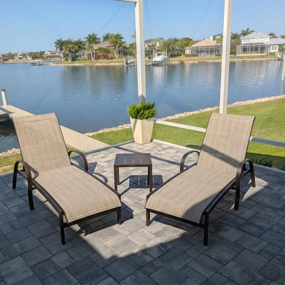 Outdoor Chaise Lounge Chair Set