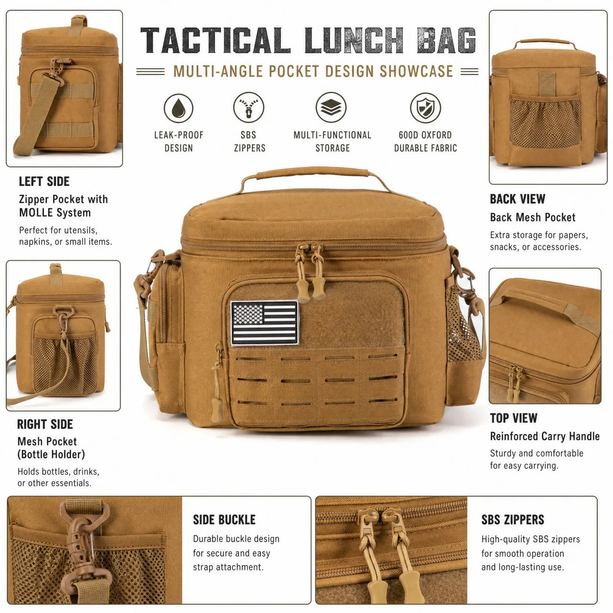 Insulated Tactical Cooler Bag – Leak-Resistant & Durable