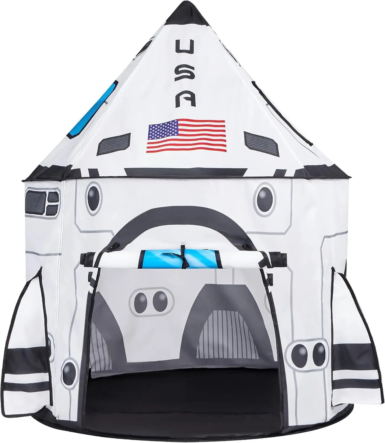 Joyfy Rocket Ship Play Tents Set Pop up Play house with Tunnel