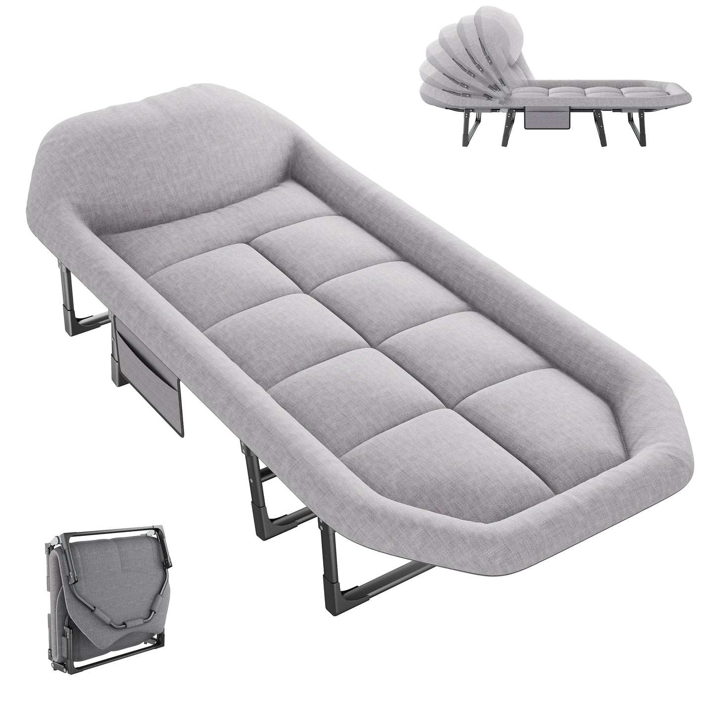 Lightweight Folding Camping Bed with Mattress