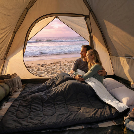 Double Sleeping Bag for Adults with Pillow