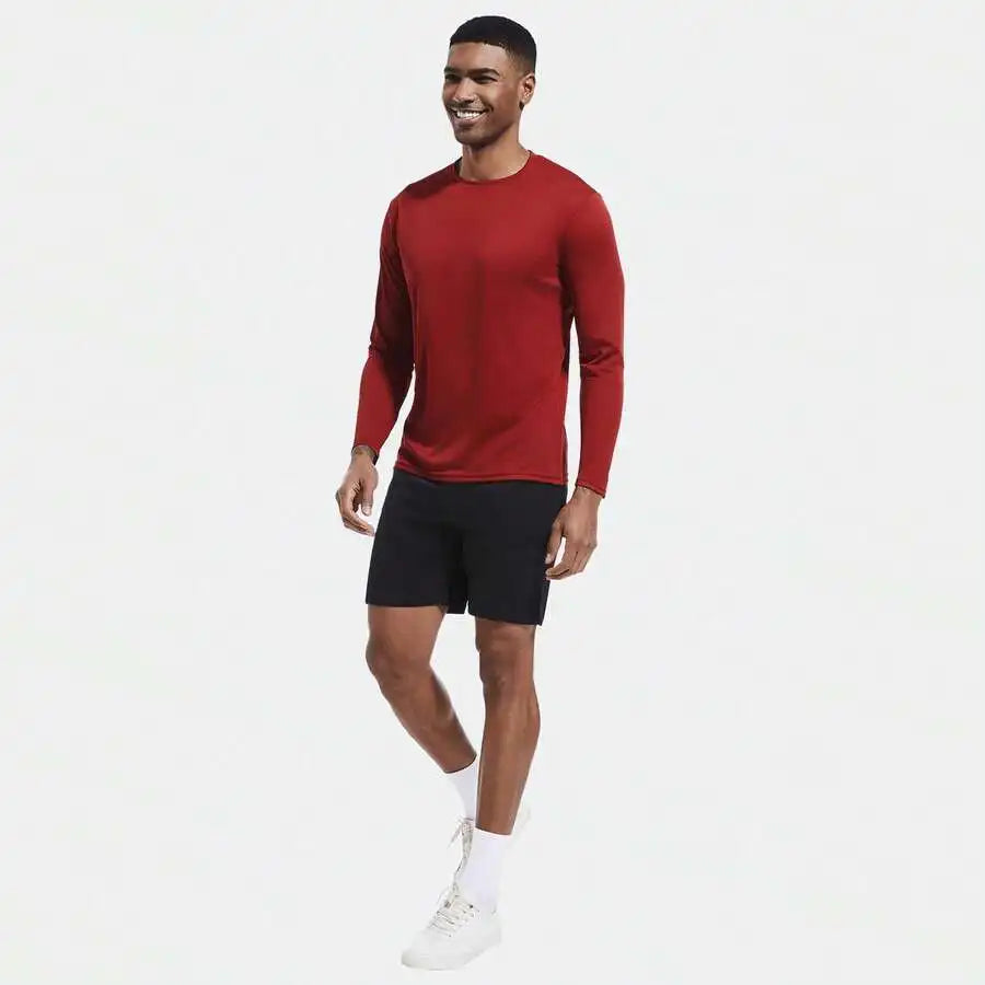 5-Pack Mens Long Sleeve Performance Tees: Moisture-Wicking
