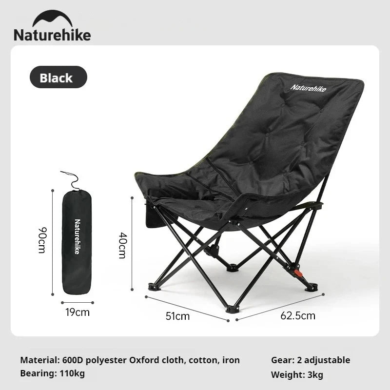 Naturehike Sea Star Recliner Outdoor Folding High Back Moon Chair 2-Position
