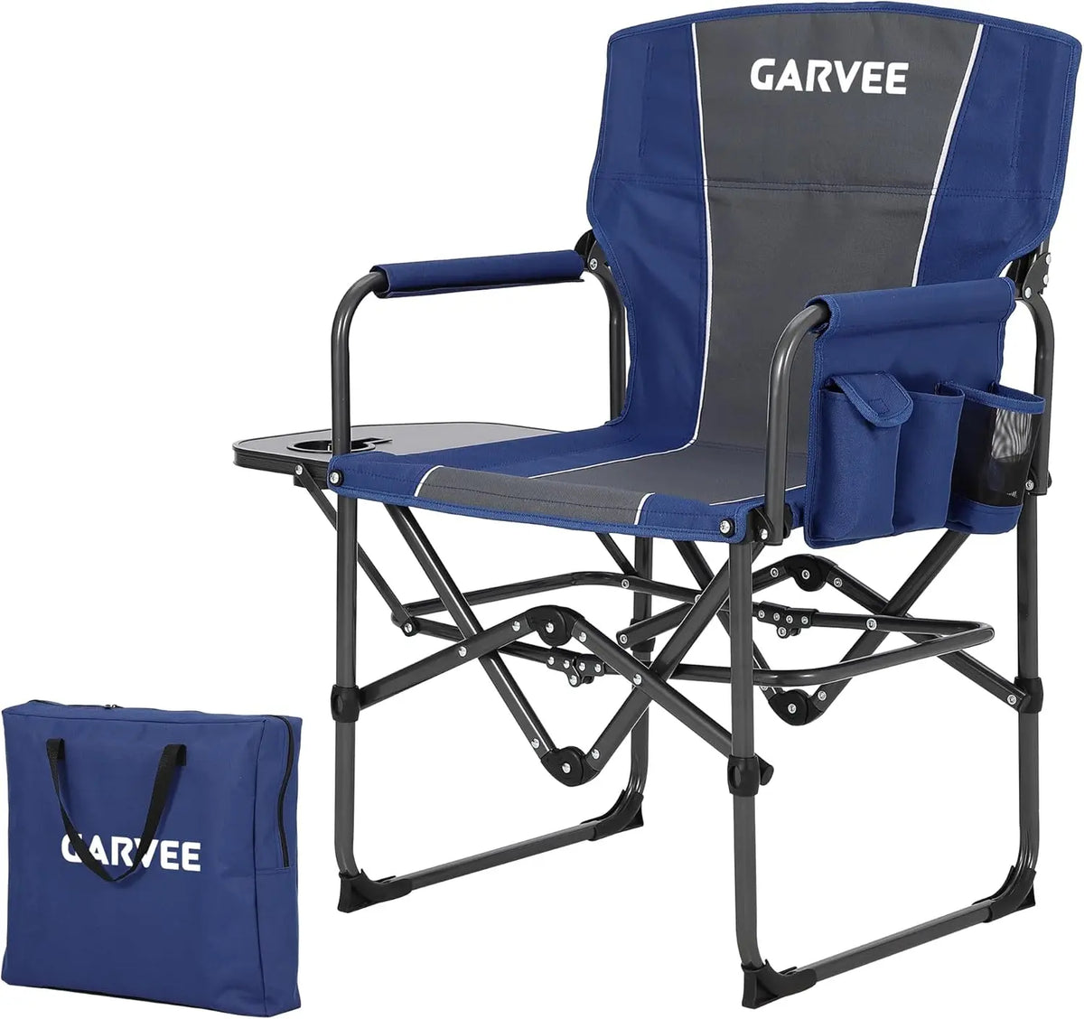 Oversized Heavy-Duty Director’s Camping Chair – 400 lb Capacity with Side Table
