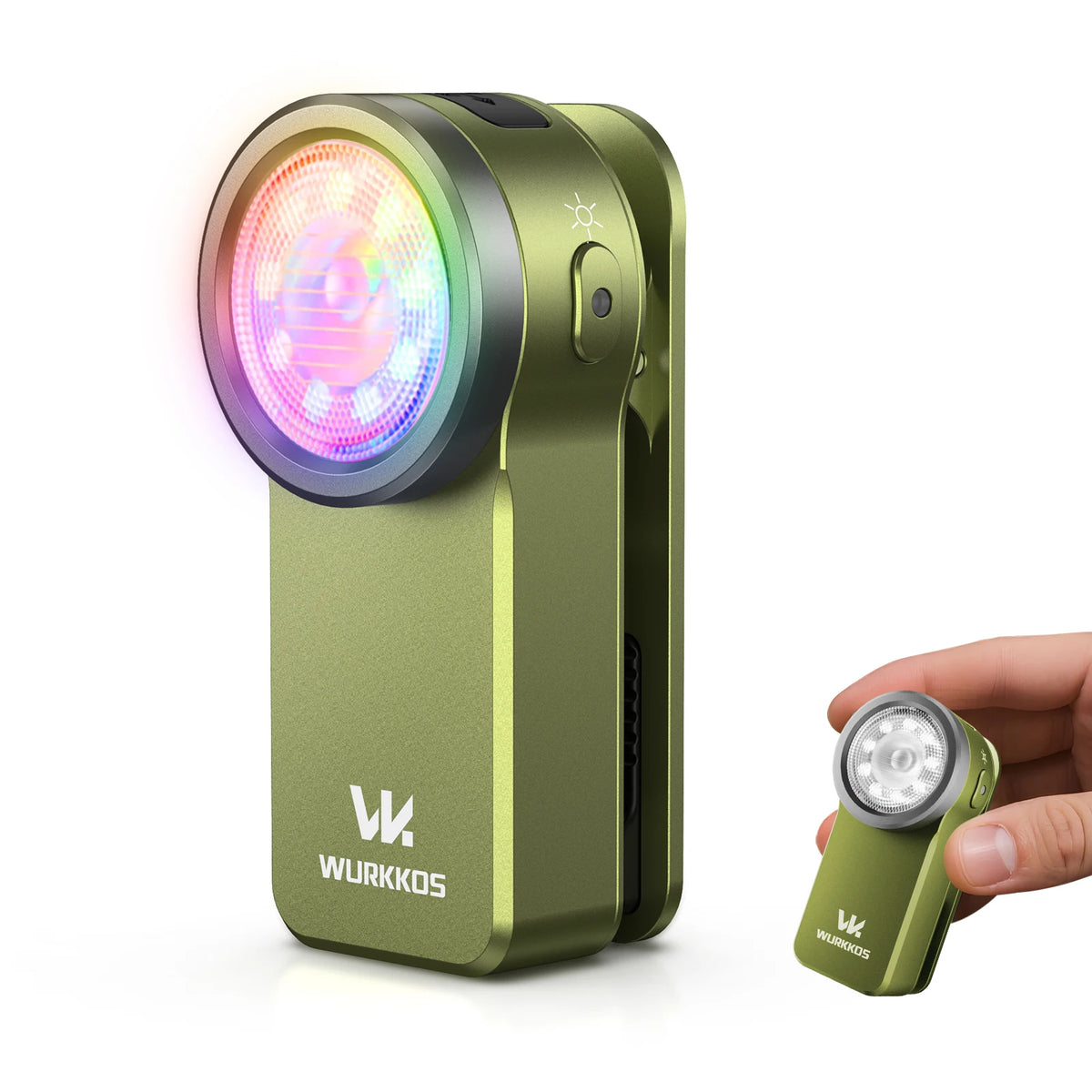 Wurkkos HD03 680LM Rechargeable Mini Clip Flashlight with Color Light