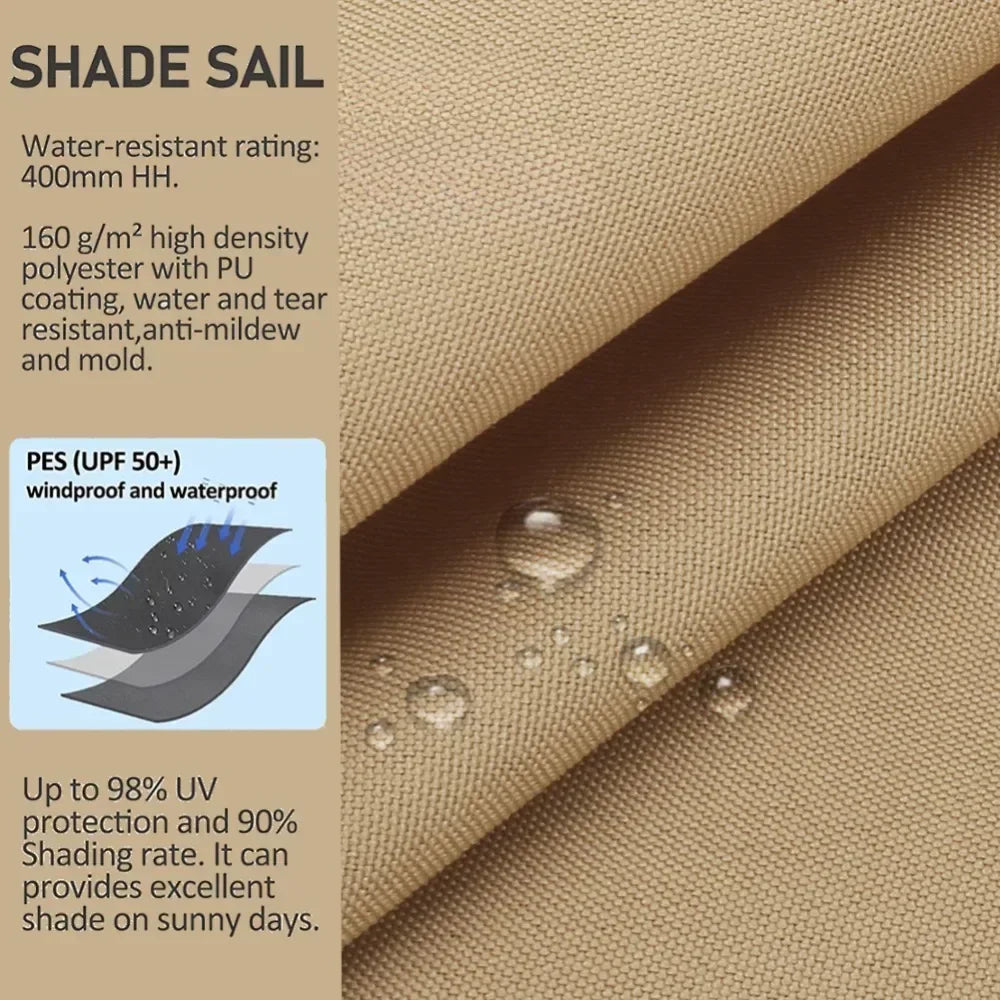 Triangle Sun Shade Sail Canopy