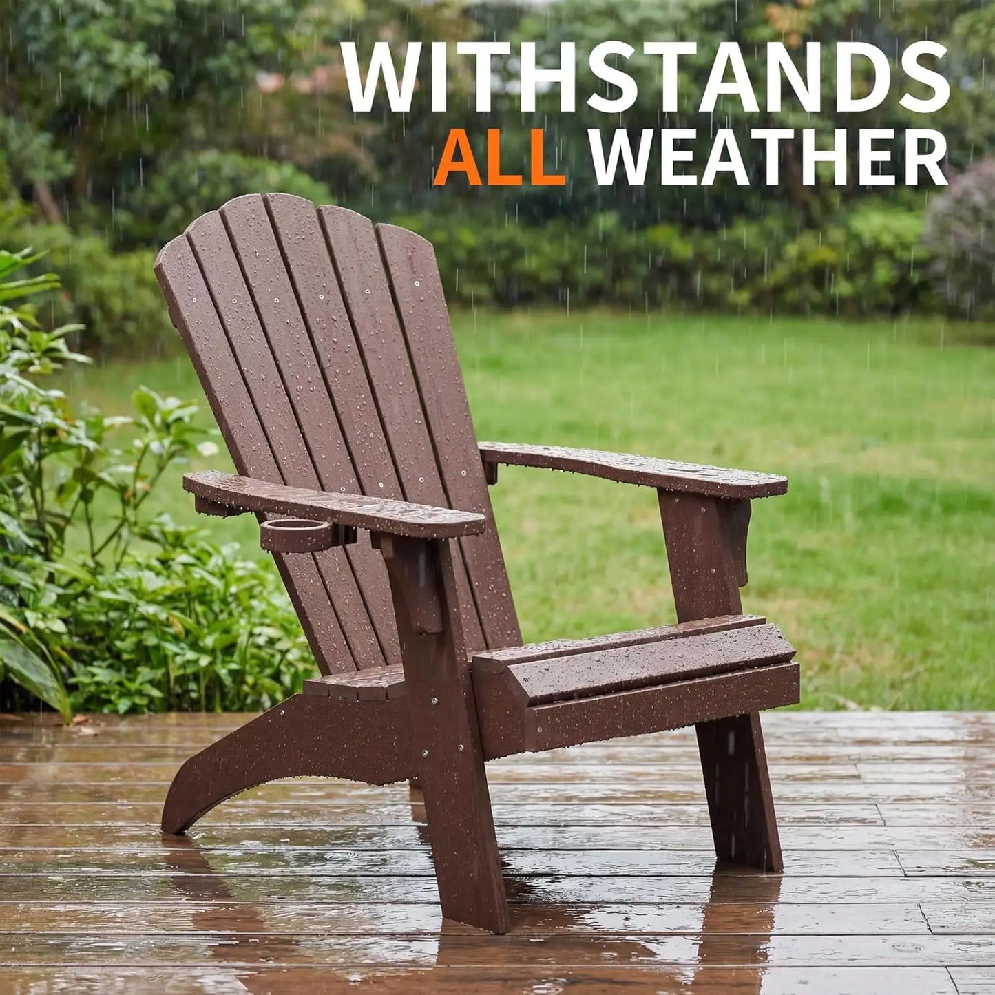 Oversized Poly Lumber Adirondack Chair Set of 2