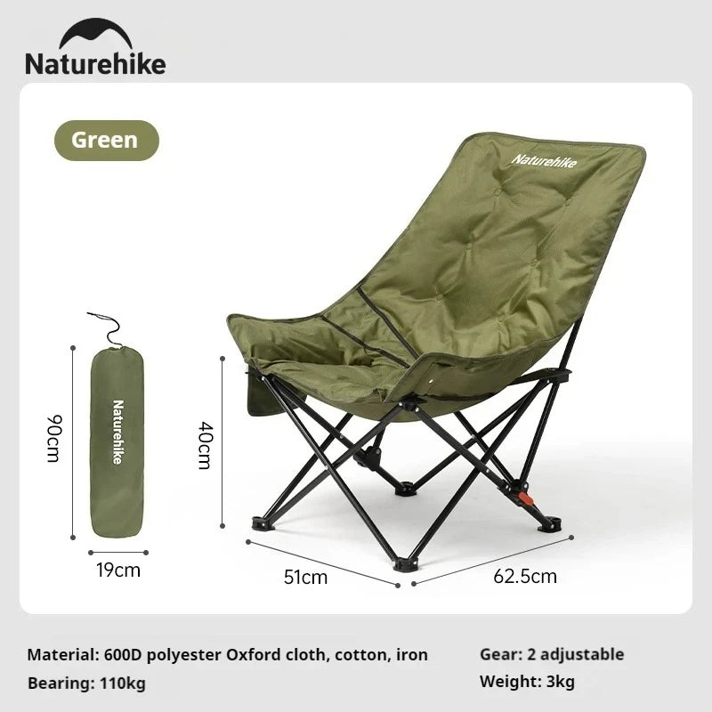 Naturehike Sea Star Recliner Outdoor Folding High Back Moon Chair 2-Position