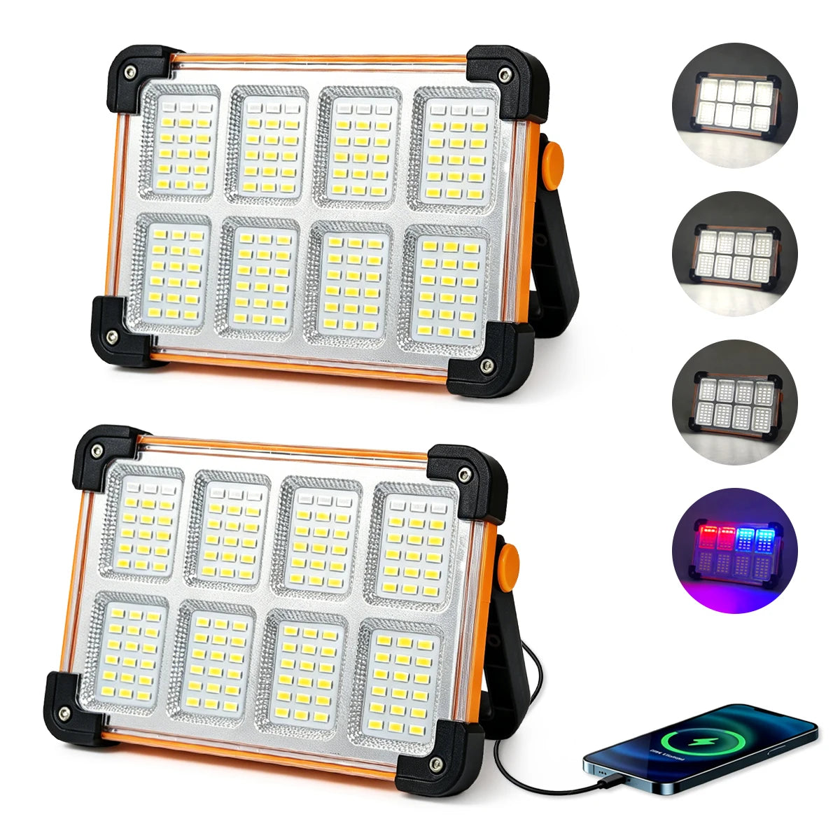 Rechargeable Solar LED Work Light – 3600mAh Portable Floodlight (1 or 2 Pack)