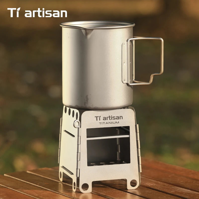 Tiartisan Ultralight Titanium Multi-Fuel Camping Stove – Folding Wood Burner