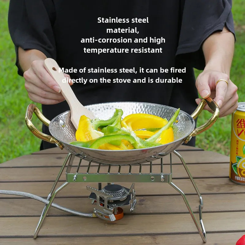 Portable Folding Stainless Steel Campfire Grill – Outdoor Cooking Grate
