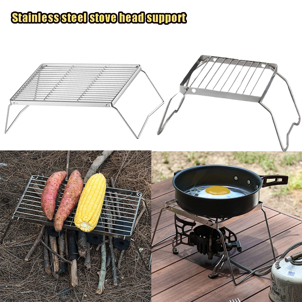 Portable Folding Stainless Steel Campfire Grill – Outdoor Cooking Grate