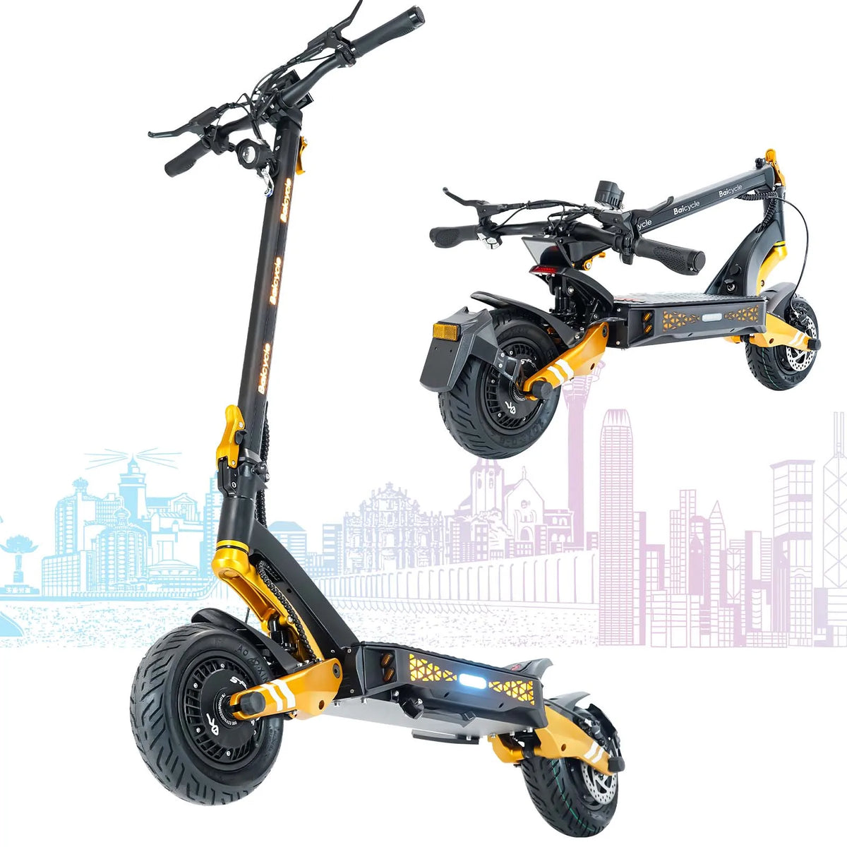 Dual-Motor Foldable Electric Scooter – 6000W, 10" Off-Road Tires