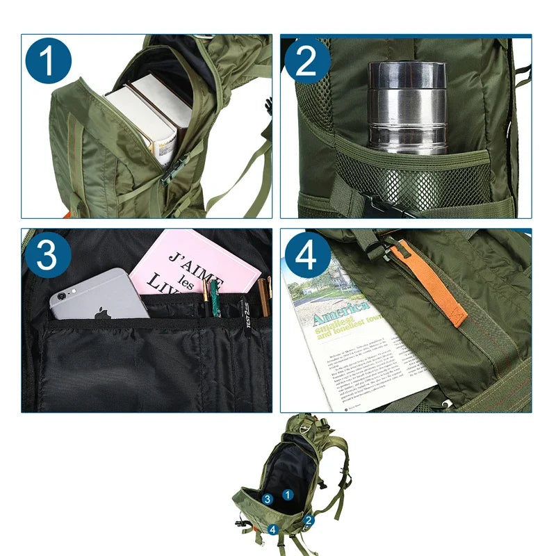 LQARMY Lightweight Hiking & Travel Backpack – Water-Resistant Outdoor Daypack