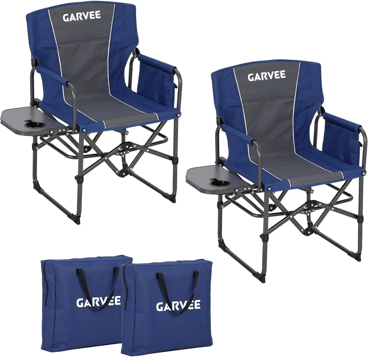Oversized Heavy-Duty Director’s Camping Chair – 400 lb Capacity with Side Table