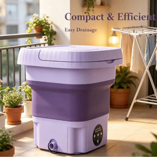 Foldable Mini Washing Machine, Portable Compact Washer