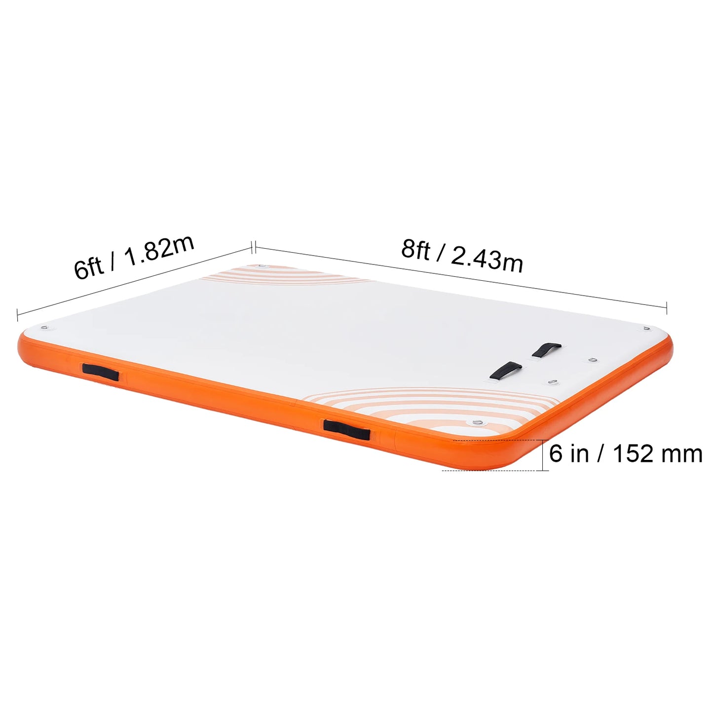 Inflatable Floating Dock Non-Slip Water Dock Mat with Detachable Ladder