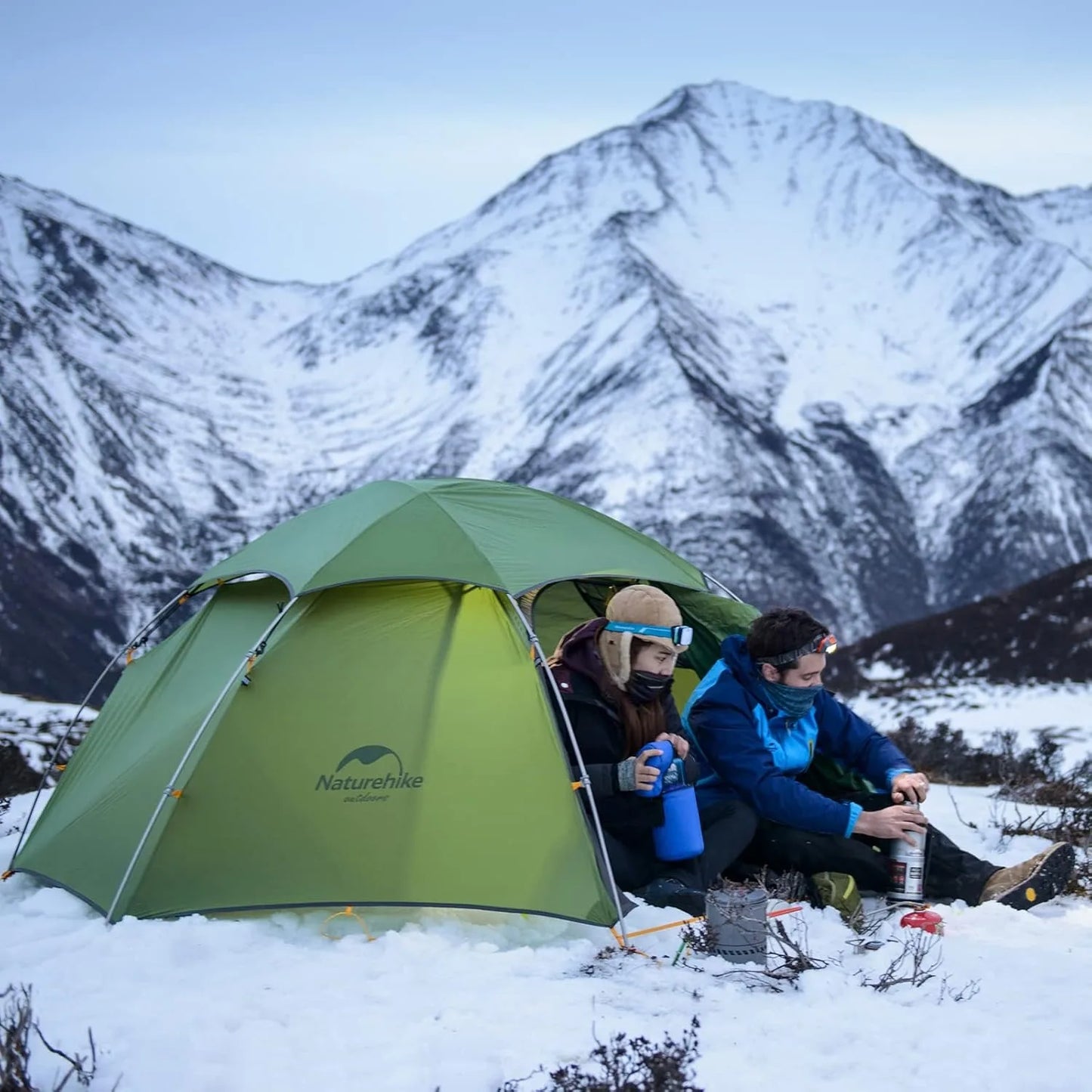 2 Person Tent Ultralight Waterproof Camping Tent 4 Season Nylon Backpacking Traveling Tent