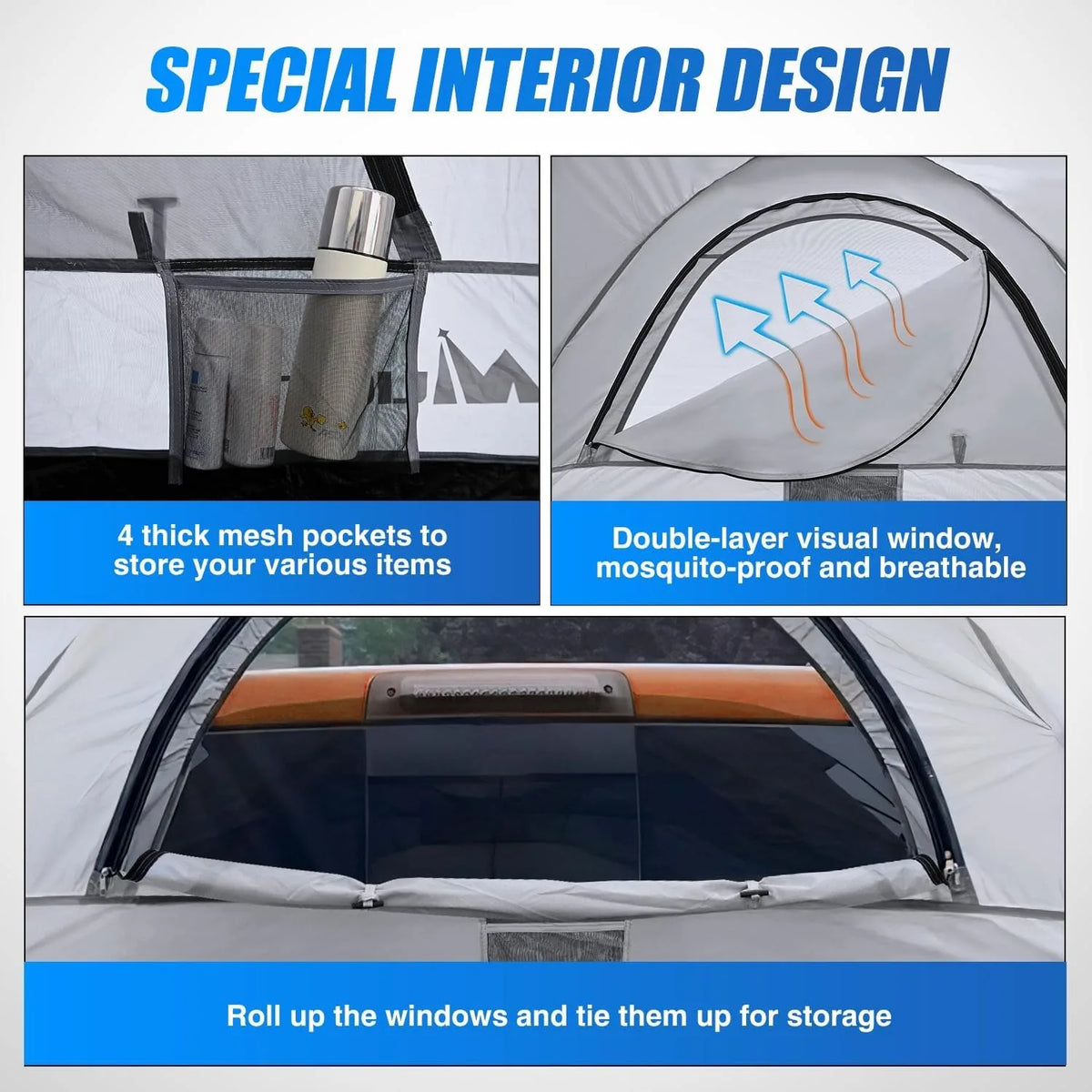 Nilight 2-Person Truck Bed Camping Tent – Waterproof Double-Layer Design