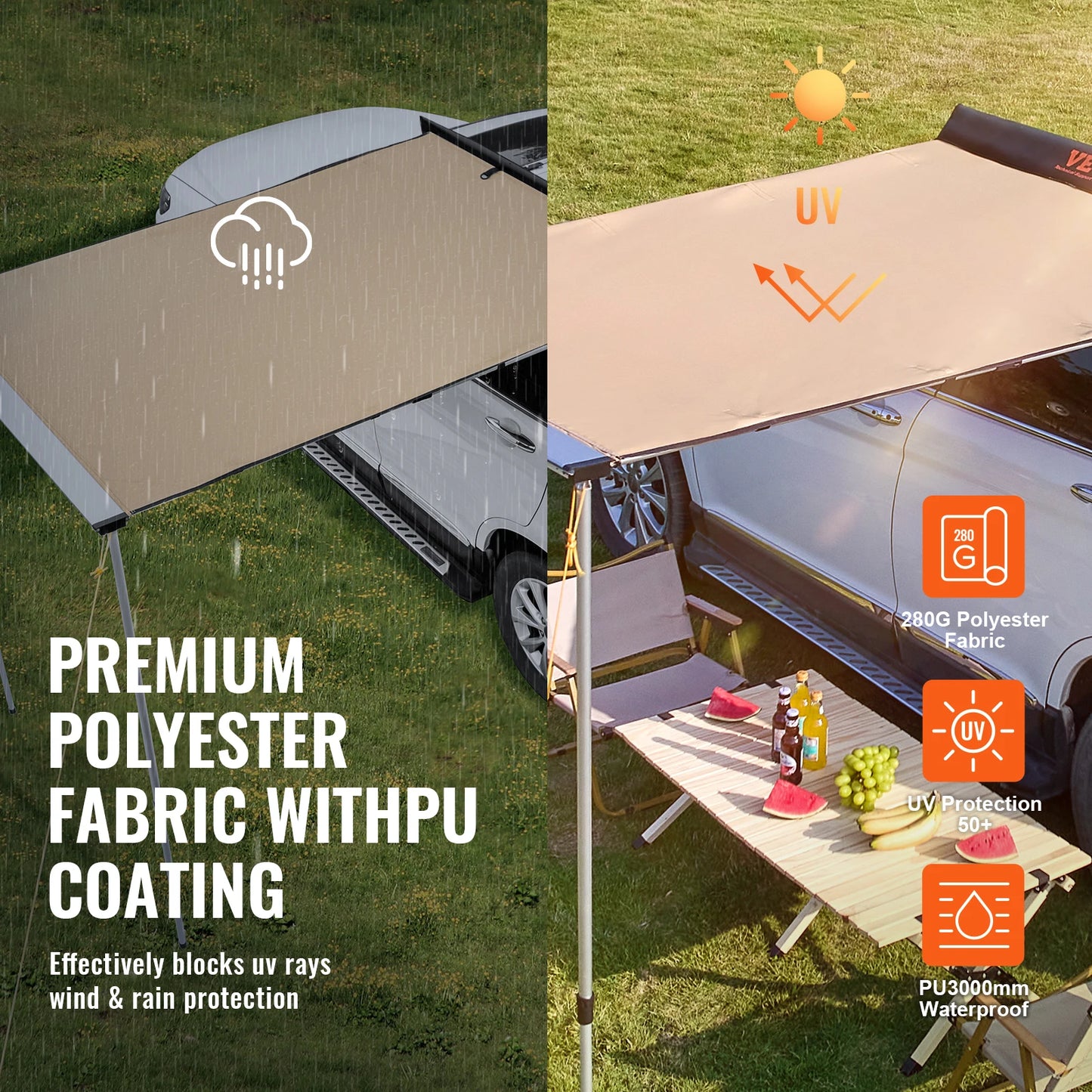 Vehicle Awning  Retractable Car Side Awning