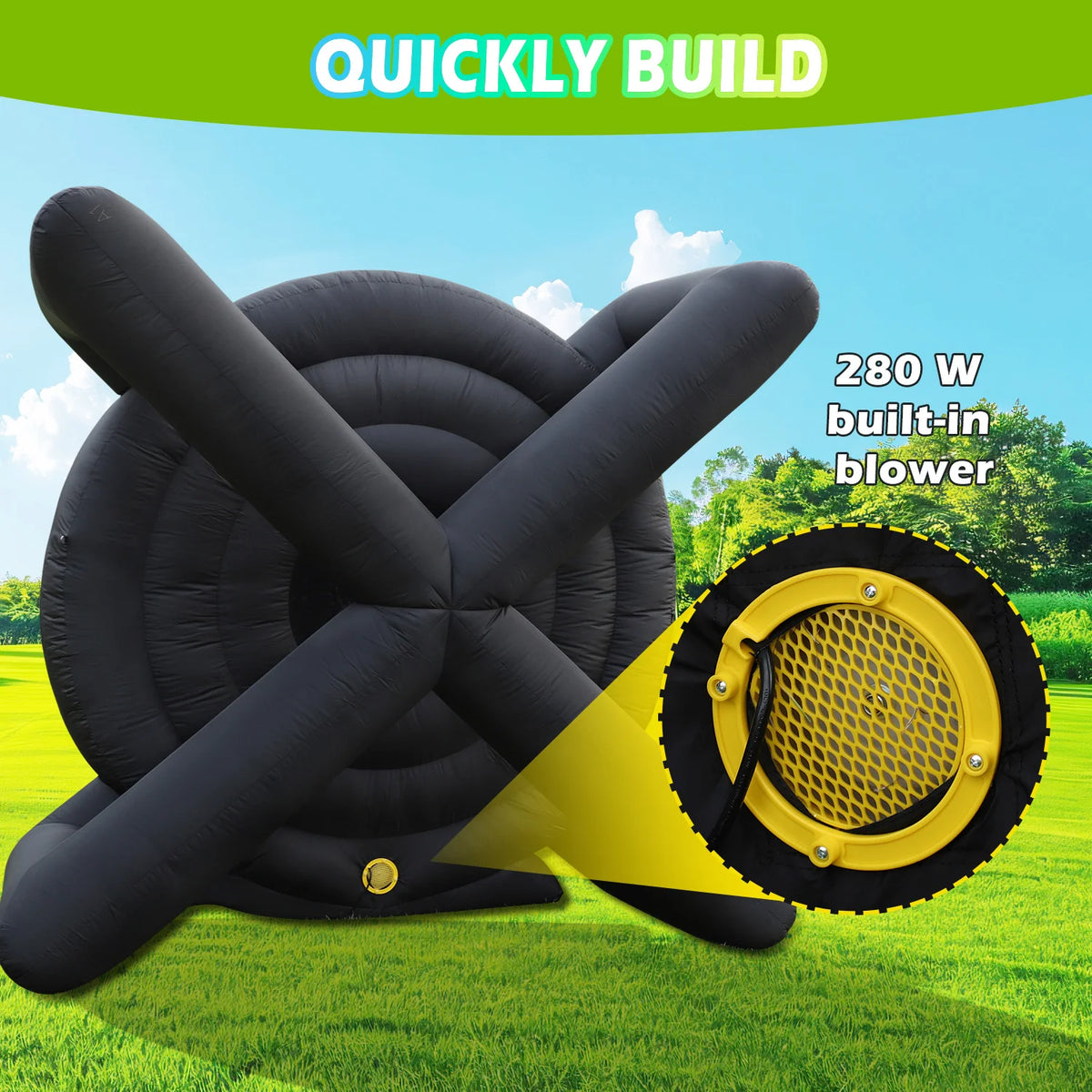 King Inflatable 10FT Giant Soccer Dart Board with Blower & 8 Balls