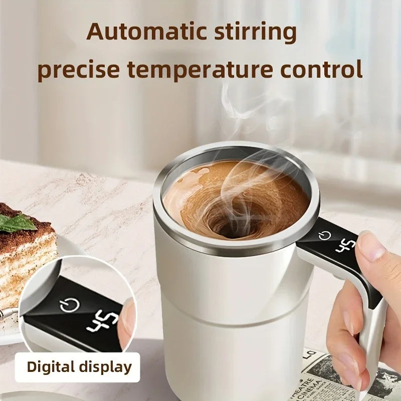 USB Rechargeable Self-Stirring Coffee Mug with LED Display