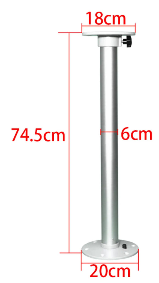 Manufacturers' Select  RV or Boat Table Leg System. SurFit  Leg Sets, Silver, Surface Mount with Aluminum Floor and Table Bases