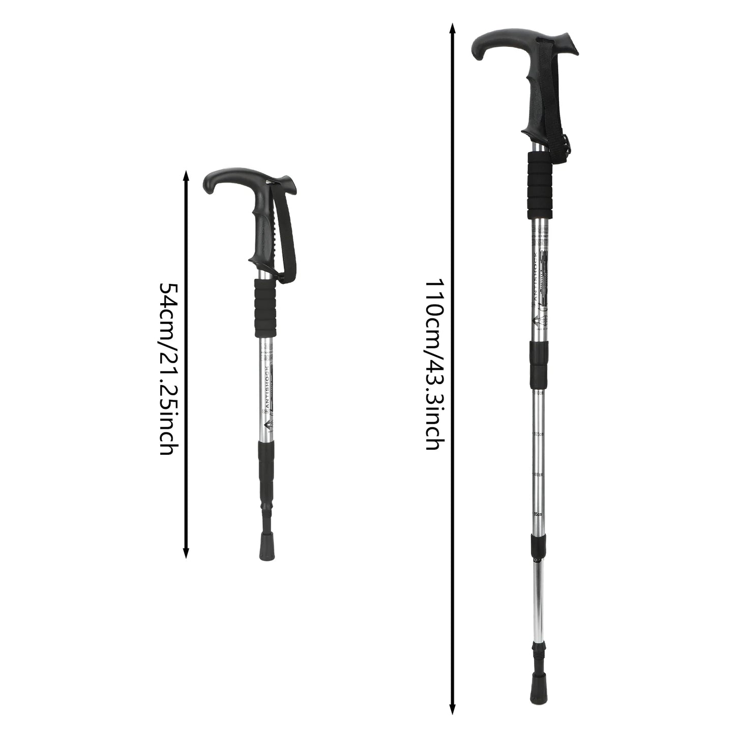 54-110cm Hiking Sticks Walking Stick Trekking Poles Mountaineering Telescopic Walking Stick
