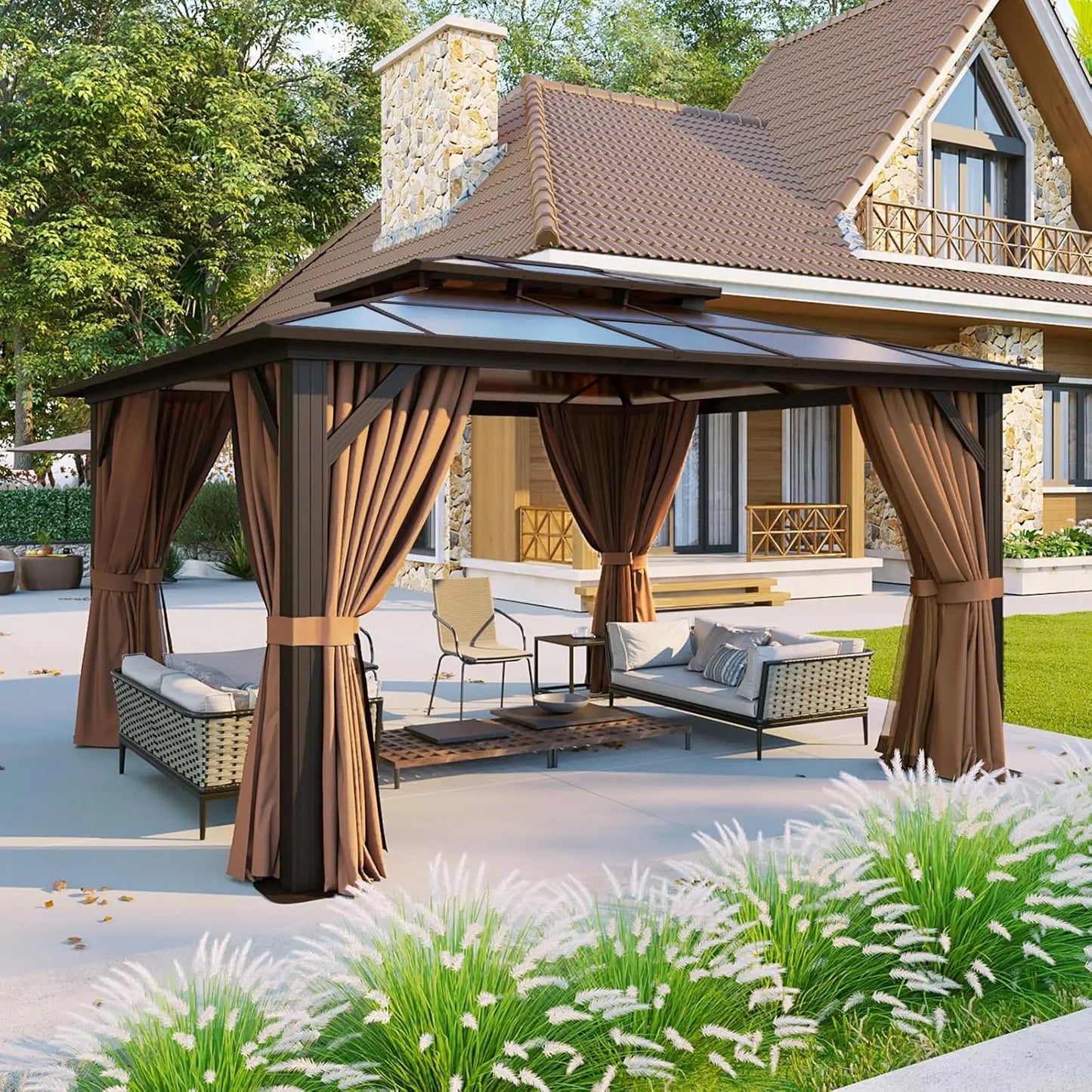 12x10 Hardtop Gazebo Aluminum