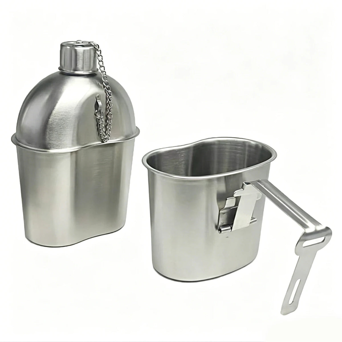 1L Tactical Water Canteen with Carrying Pouch – Outdoor Camping & Hiking Bottle