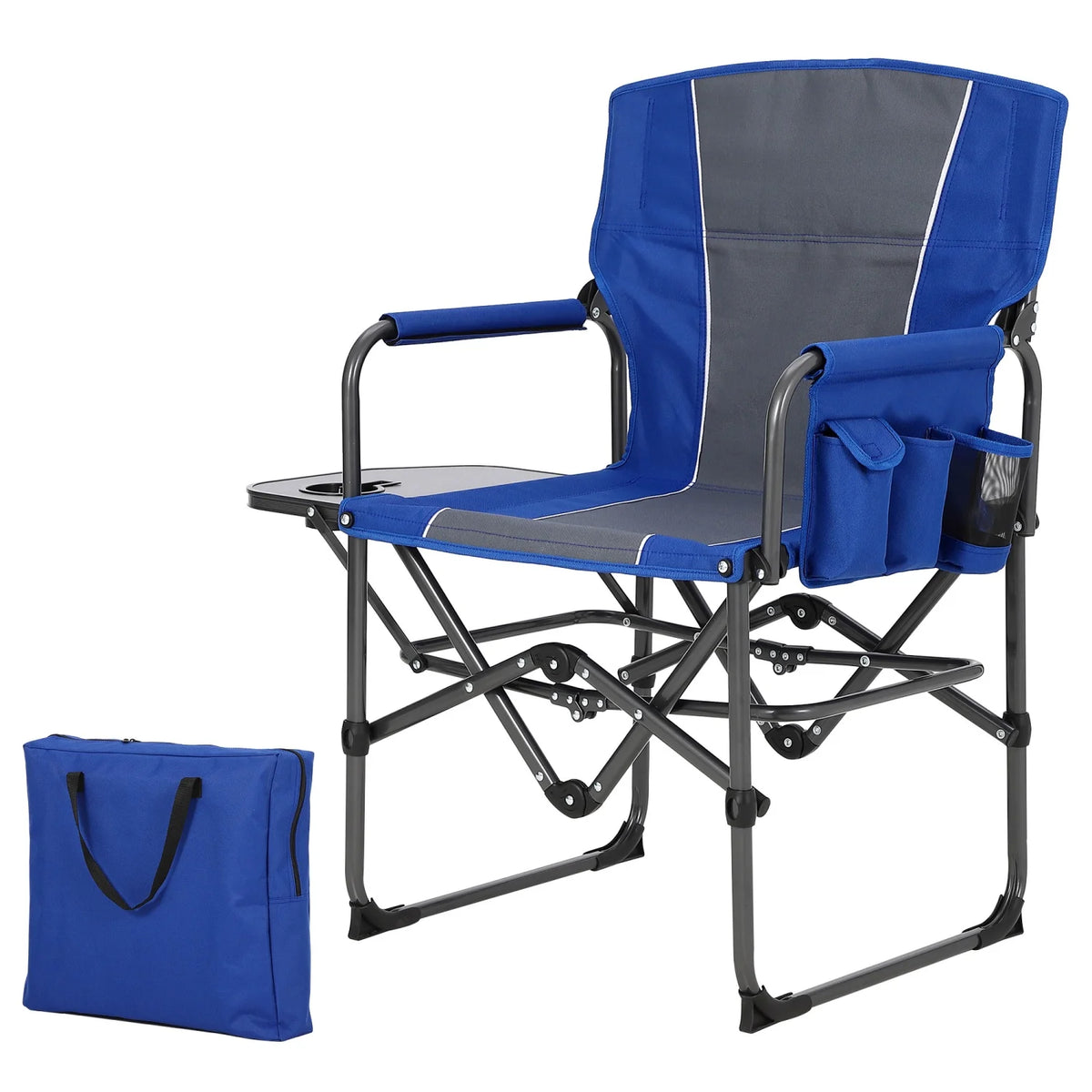 Oversized Heavy-Duty Director’s Camping Chair – 400 lb Capacity with Side Table