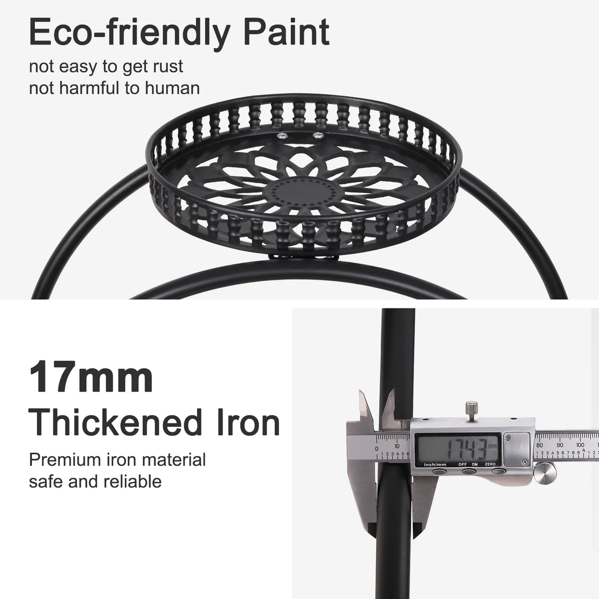 4-Tier Rolling Plant Stand for 6 Pots