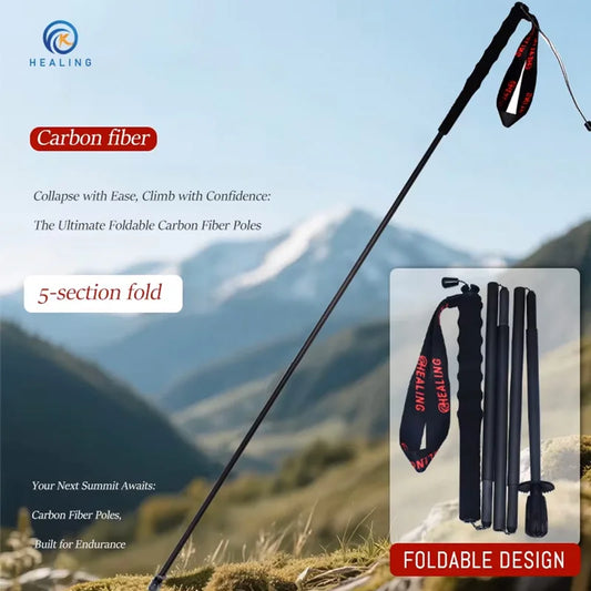110g Ultra-Light Foldable Carbon Fiber Trekking Poles