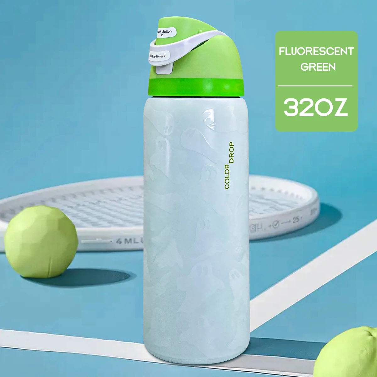 Nightlight Ghost 32oz Stainless Steel Insulated Water Bottle