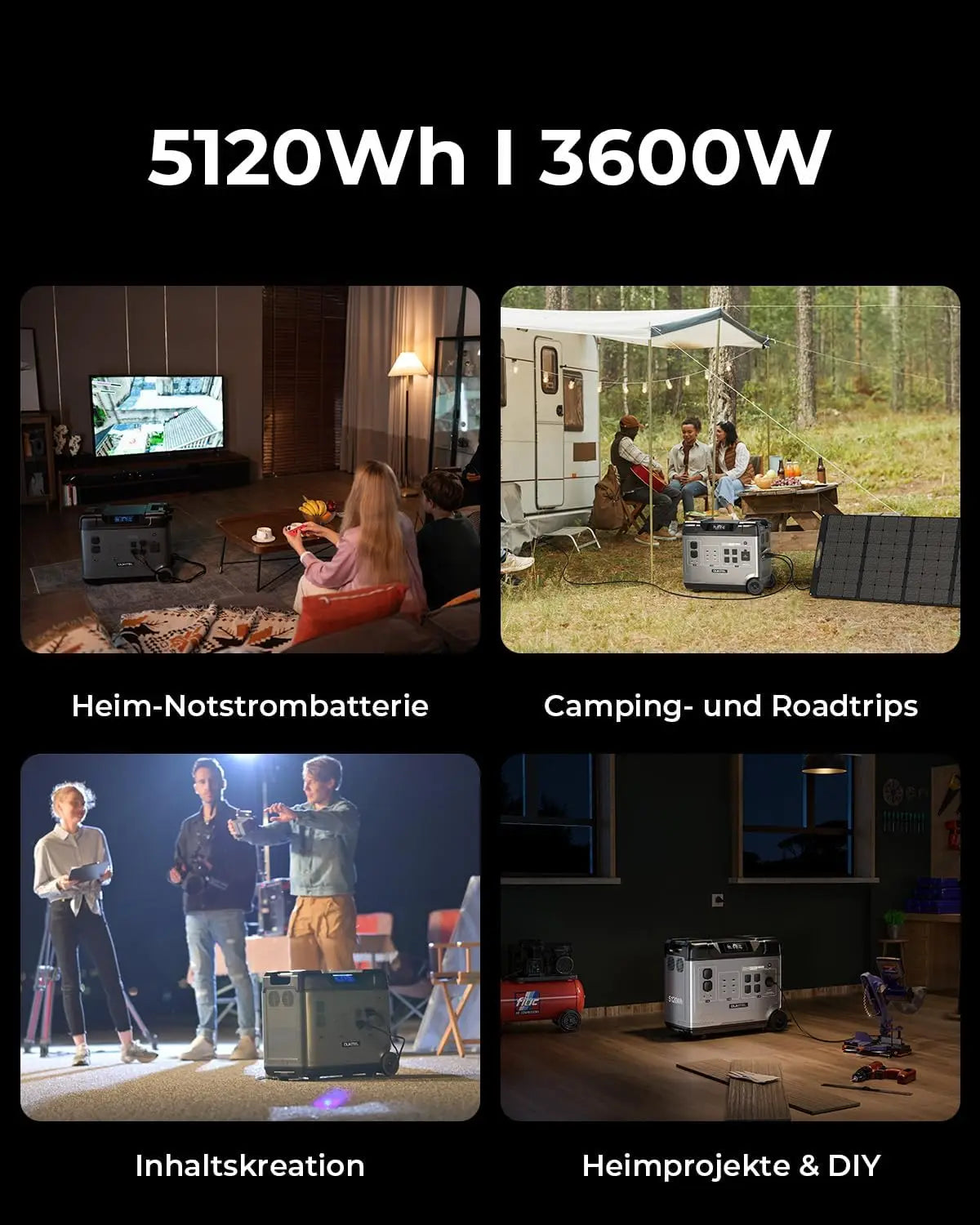 Pro Portable Power Station 5120Wh Solar Generator
