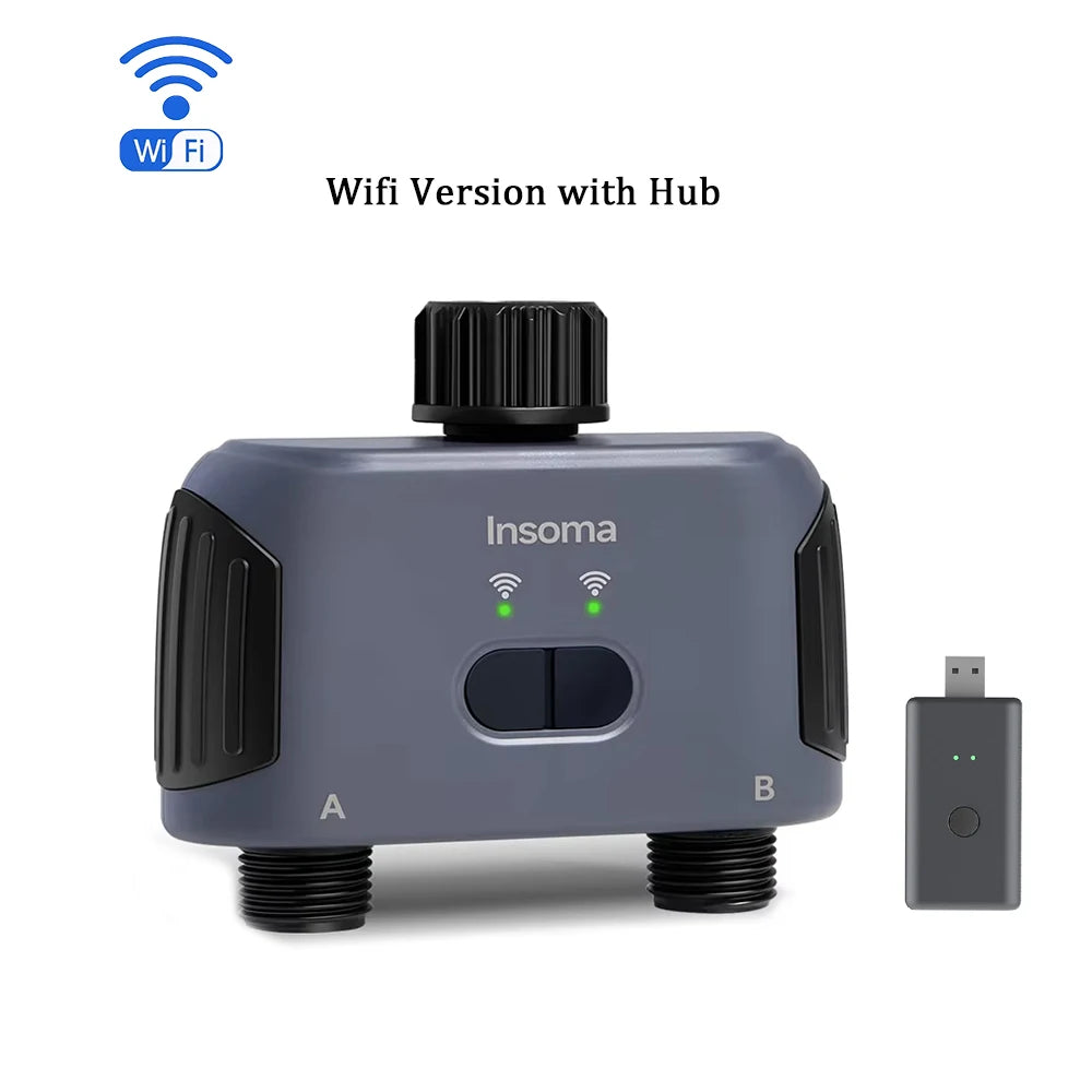 Automatic Water Timer Zigbee Wifi 2-Outlet Garden Irrigation Watering System Sprinkler Programmer Tools support Alexa