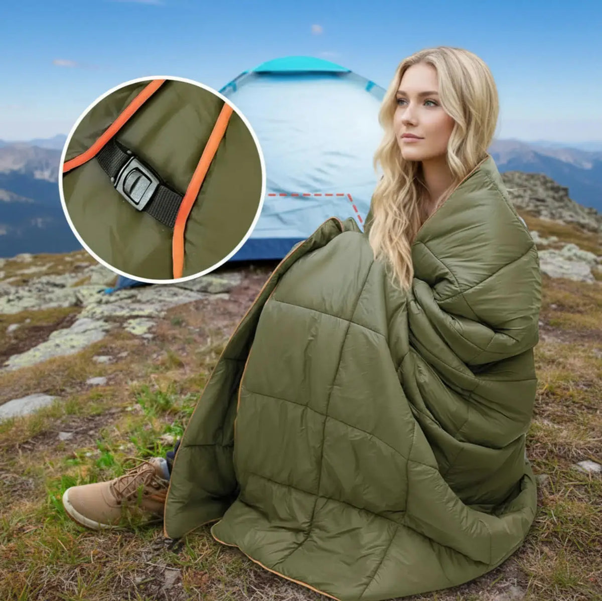 Lightweight Puffy Camping Blanket